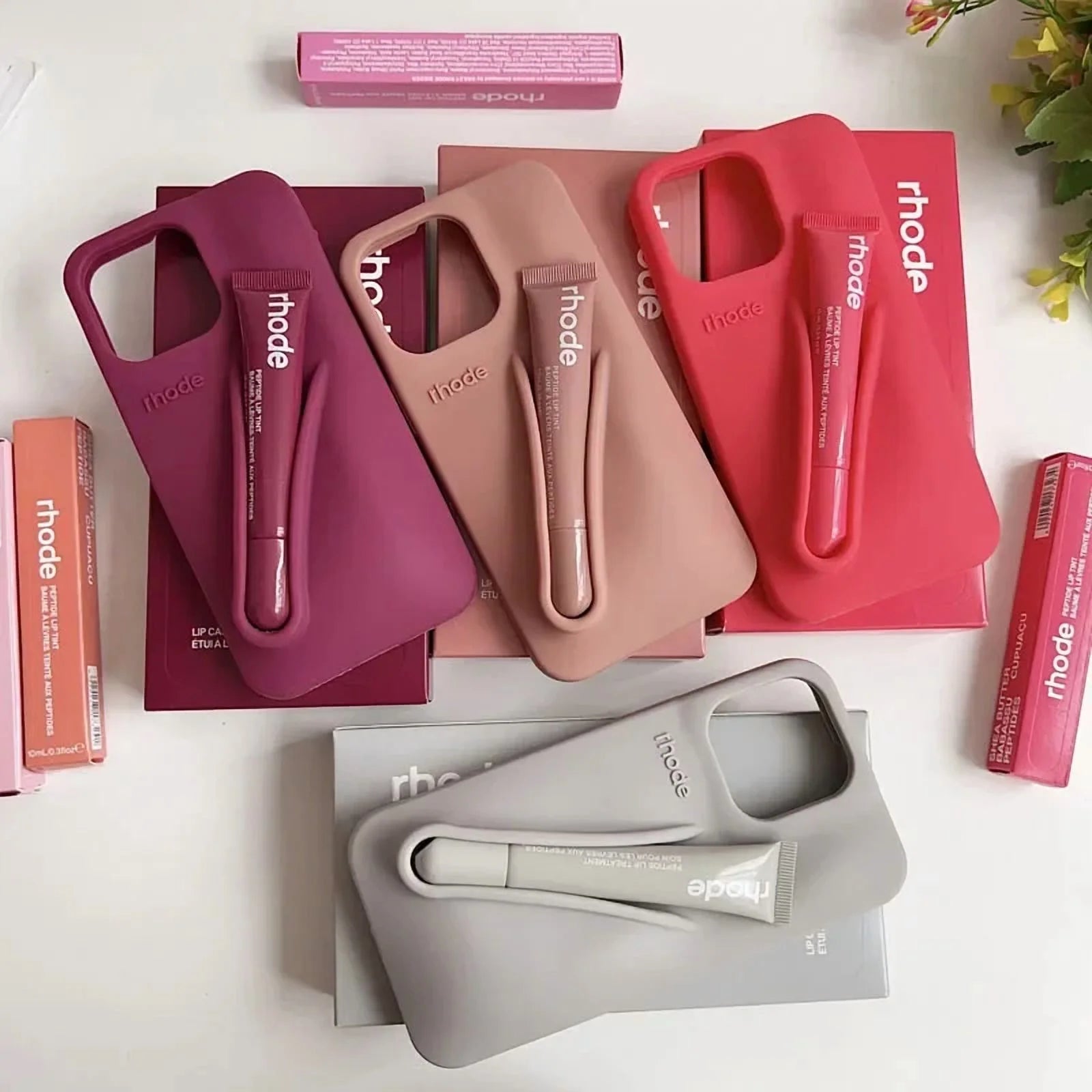 Lip Kit Silicon Phone Case With Free Lip Gloss for iPhone