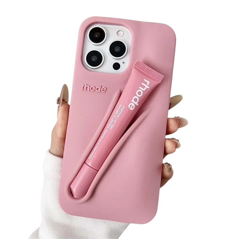 Lip Kit Silicon Phone Case With Free Lip Gloss for iPhone