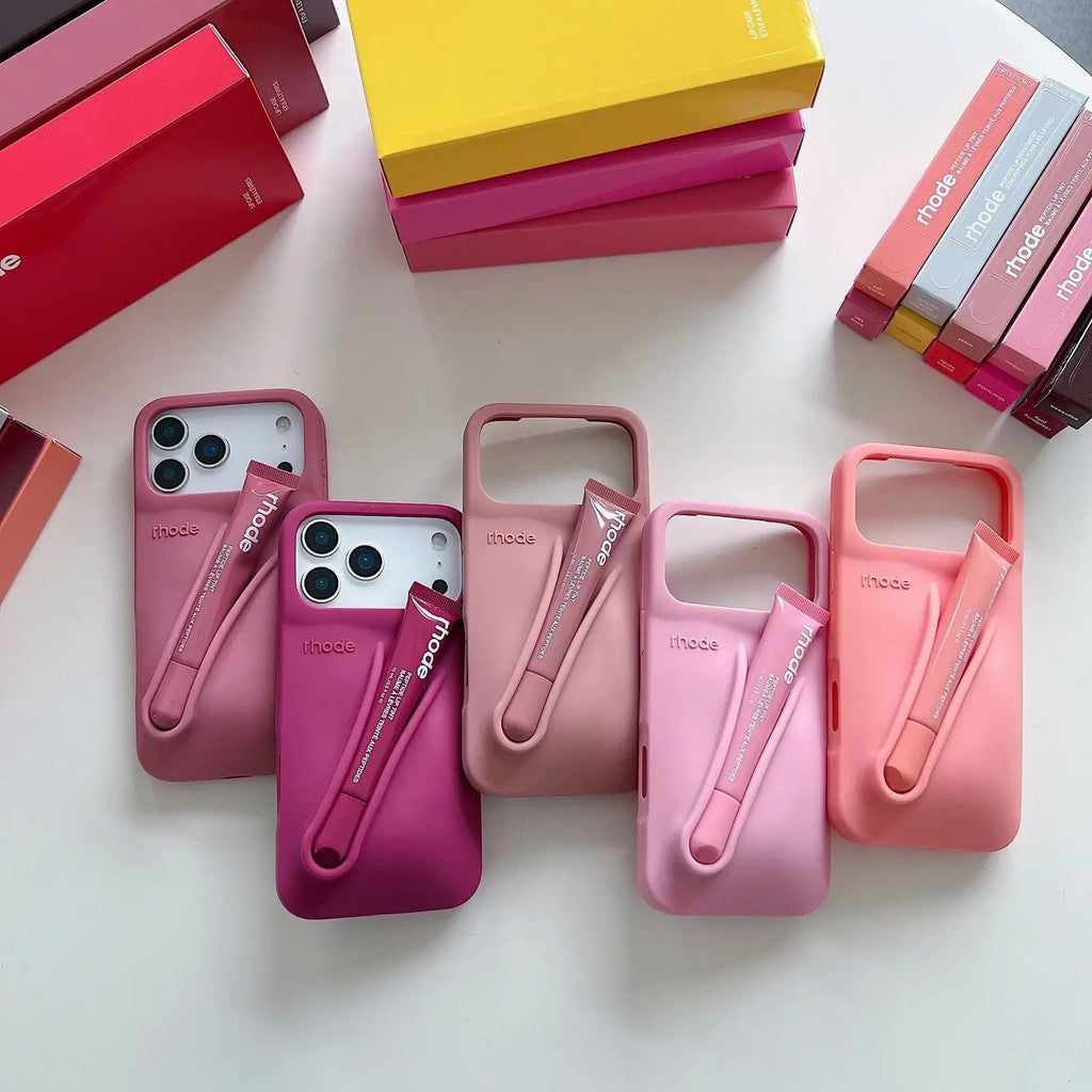 Lip Kit Silicon Phone Case With Free Lip Gloss for iPhone