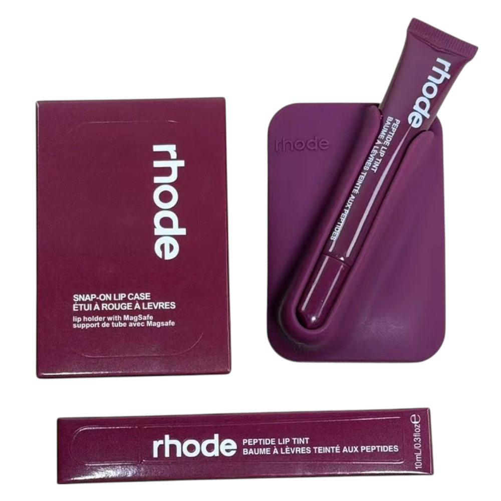 Raspberry Snap On Lip Case Kit Lip Holder With Lip Gloss Magsafe Case for iPhone