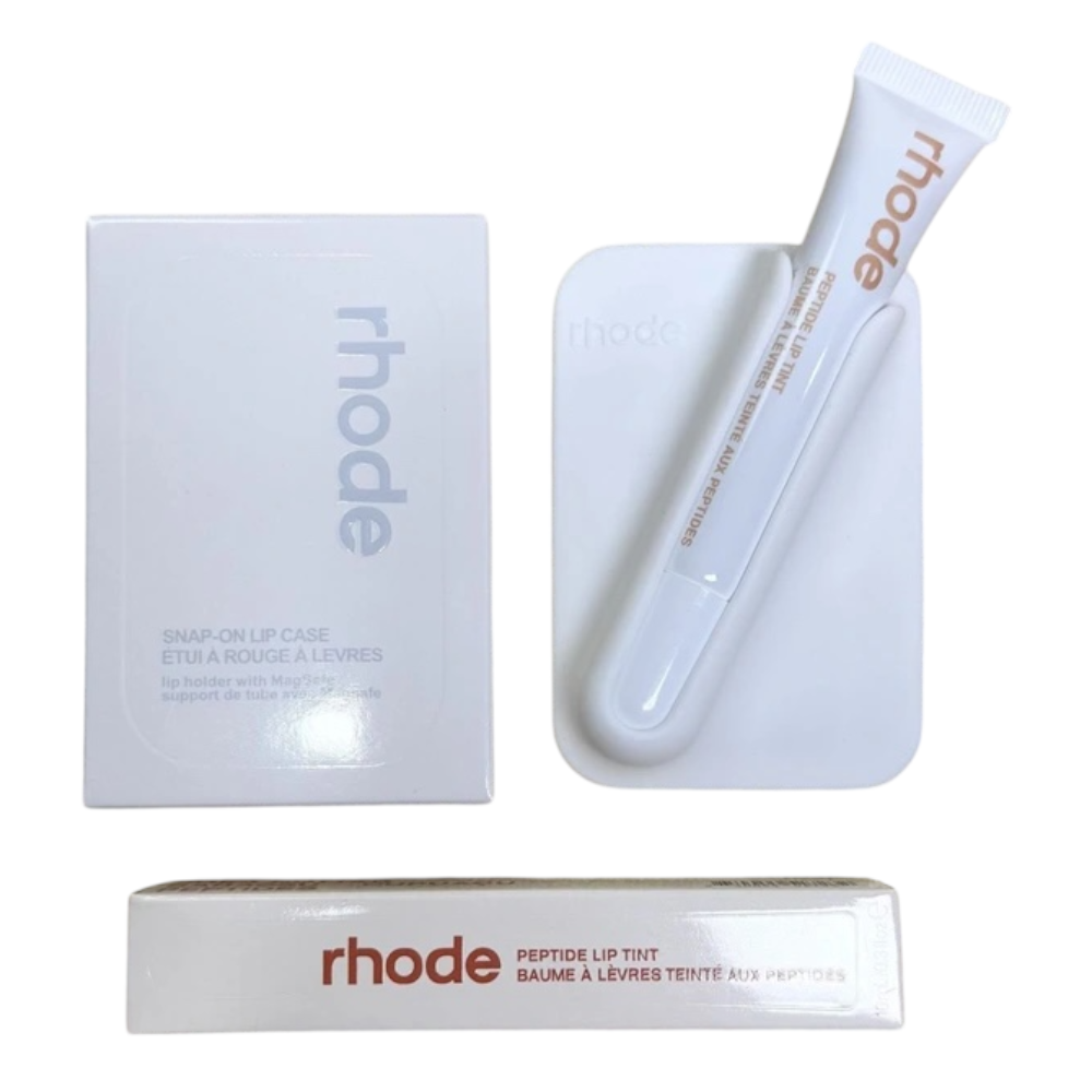 White Snap On Lip Case Kit Lip Holder With Lip Gloss Magsafe Case for iPhone