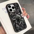 Black Lace Pattern Phone Case For iPhone Models