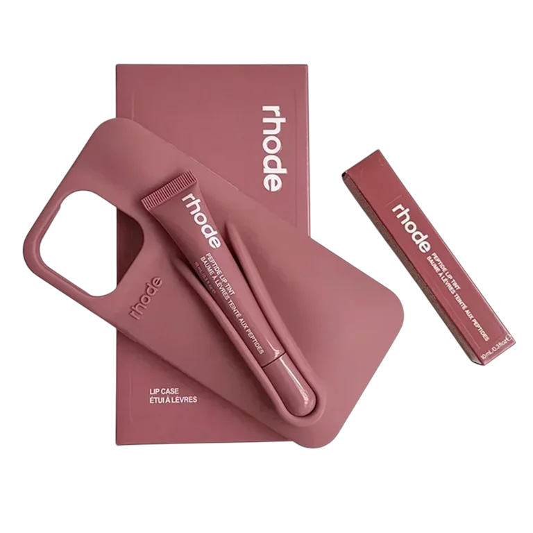 With Lip Gloss Kit Silicon Phone Case for iPhone - Dark Brown Expresso Colour