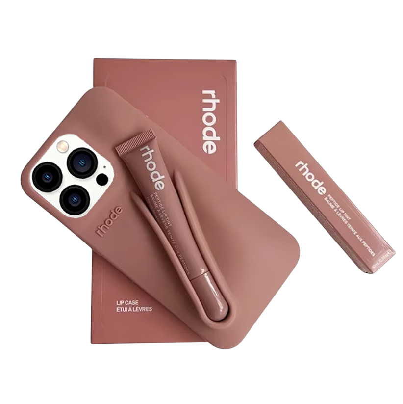 Lip Gloss Kit Silicon Phone Case for iPhone - Toast