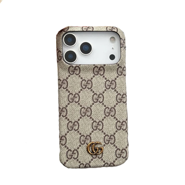 GG Monogram Ophidia Case for iPhone - Brown Beige