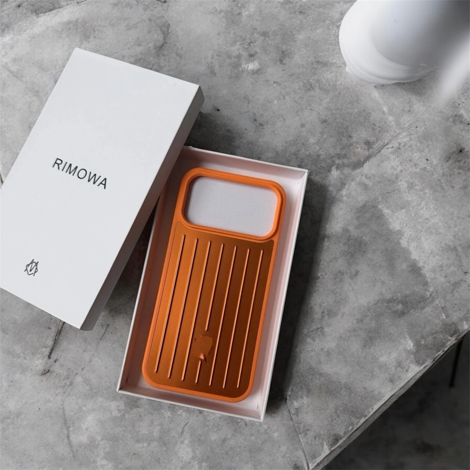 Aluminium Grooved Premium iPhone Luxury Designer Case - Orange