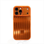 Aluminium Grooved Premium iPhone Luxury Designer Case - Orange