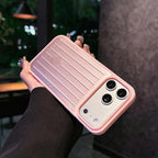 Aluminium Grooved Premium iPhone Luxury Designer Case - Pink