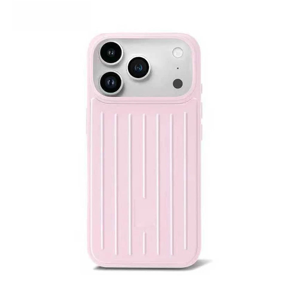 Aluminium Grooved Premium iPhone Luxury Designer Case - Pink