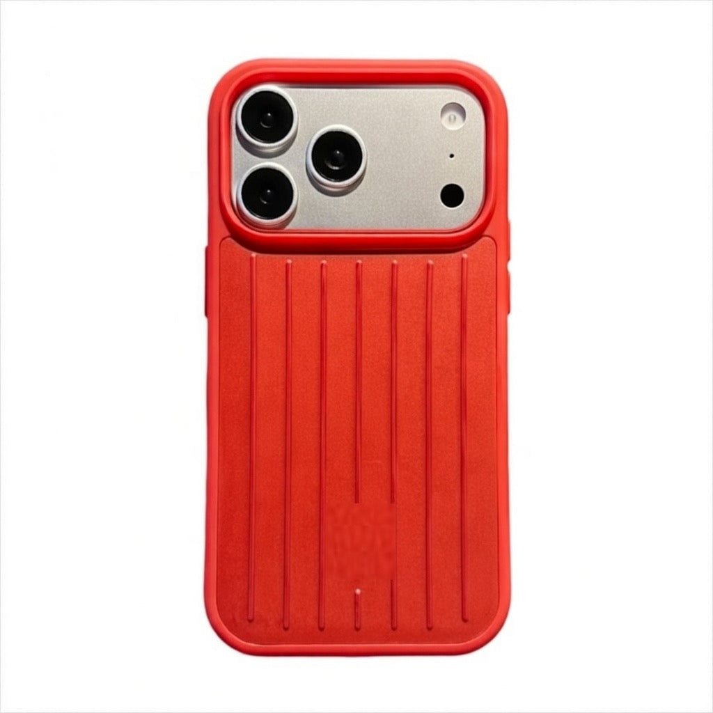 Aluminium Grooved Premium iPhone Luxury Designer Case - Red