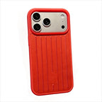 Aluminium Grooved Premium iPhone Luxury Designer Case - Red