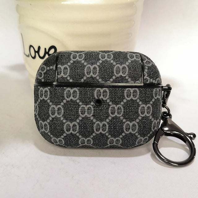 Luxury Monogram Designer Cover for Airpods 3 Pro 2 1 Earphone Bag Protective Case Air Pod Box with Keychain