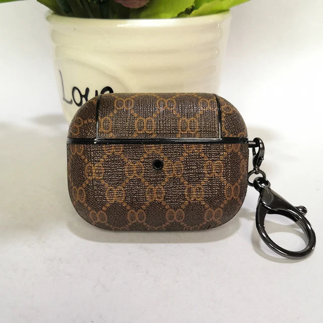 Luxury Monogram Designer Cover for Airpods 3 Pro 2 1 Earphone Bag Protective Case Air Pod Box with Keychain
