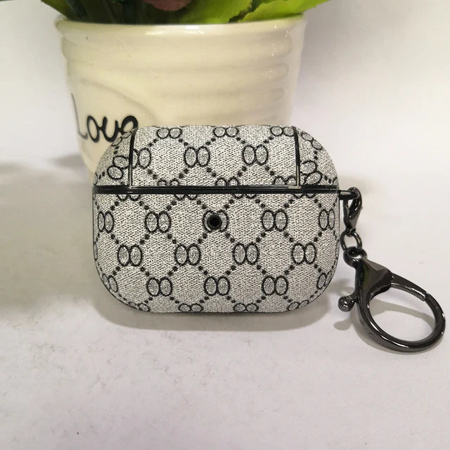 Luxury Monogram Designer Cover for Airpods 3 Pro 2 1 Earphone Bag Protective Case Air Pod Box with Keychain