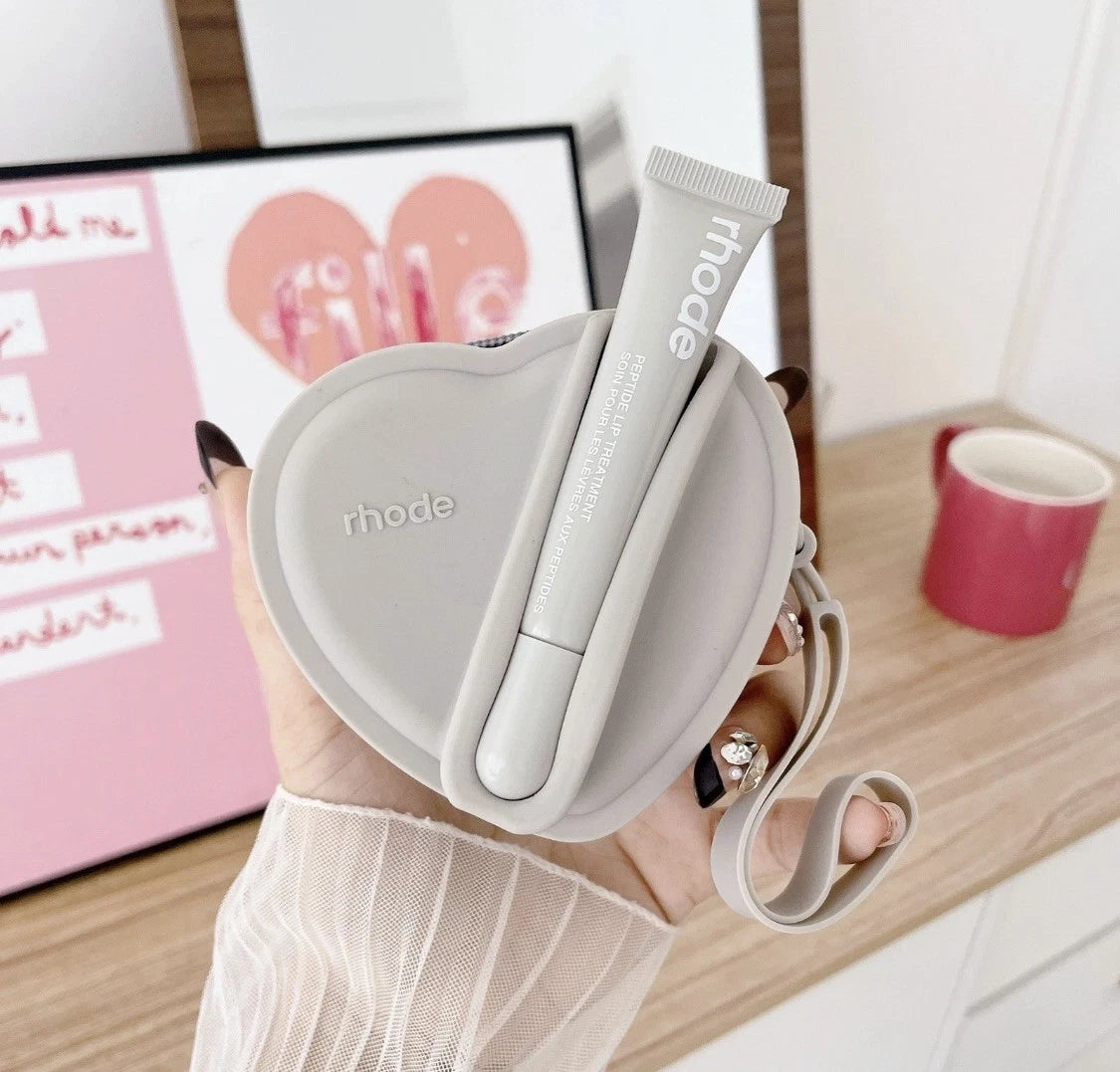 Heart Lip Gloss Bag & Coin Purse Organizer incl. Lip Gloss